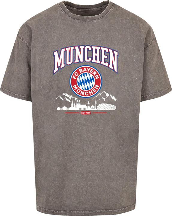 Image du produit FC Bayern München Tee shirt FC Bayern Skyline for grey Acid Washed Heavy Oversize - 115437 (M)