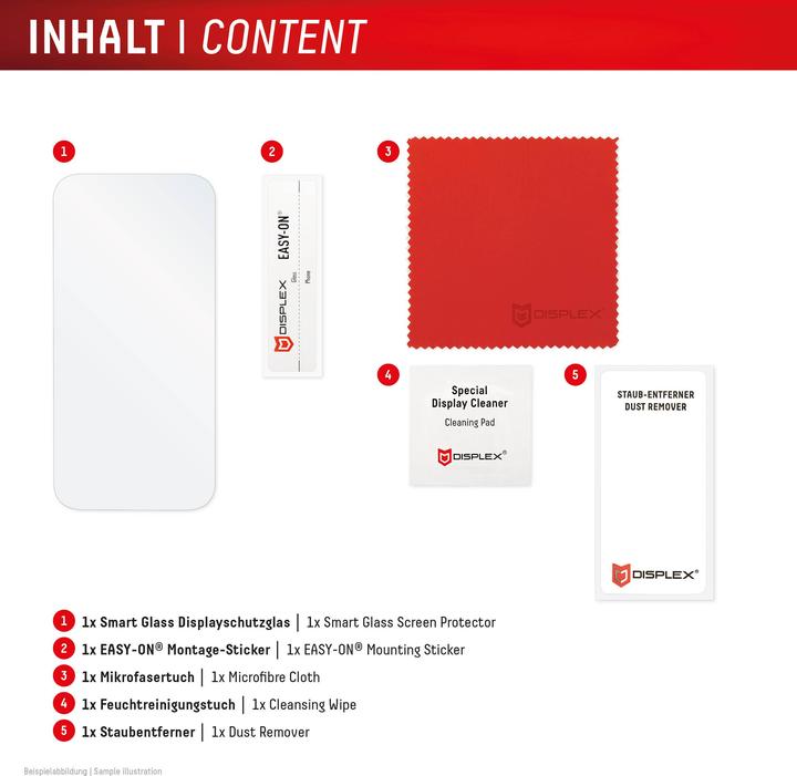 Immagine prodotto Displex Smart Glass, Displayschutzfolie (1 Pezzo/i, Apple iPhone 16 Pro Max)