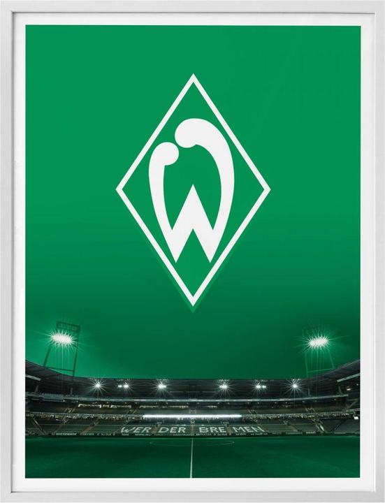 Produktbild SV Werder Bremen Werder Bremen Logo mit Tribüne (50 x 60 cm)