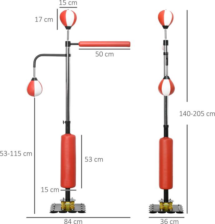 Actual product image SportNow Punching bag with 2 speed balls (84 cm, 14 kg)