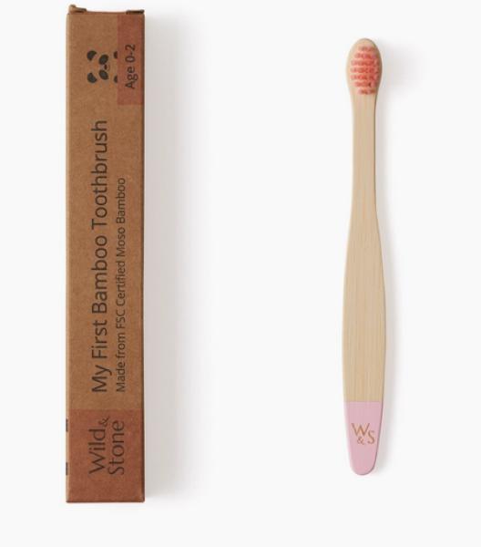 Produktbild Wild and Stone Baby- Bambuszahnbürste Rosa (Weich, 1 x)