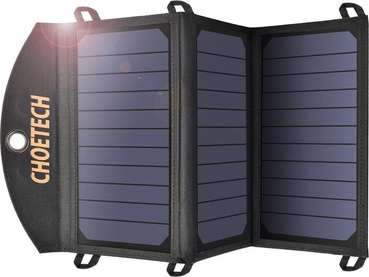 Actual product image Choetech USB solar charger (19 W, 0.48 kg)