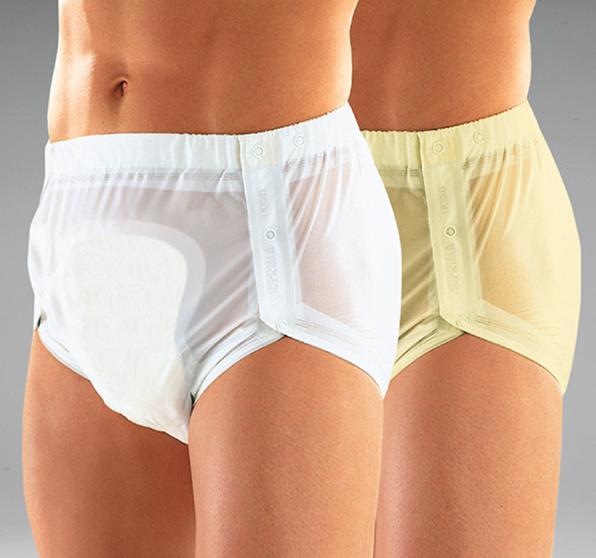 Actual product image Suprima PVC briefs buttonable for ladies & gents white (1 x, Large)
