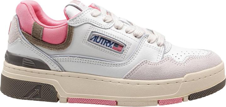 Produktbild Autry sneakers clc low in suede and nubuk white and geranium (42)
