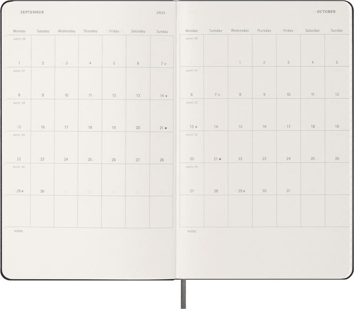 Produktbild Moleskine Notizkalender (A5, Englisch)