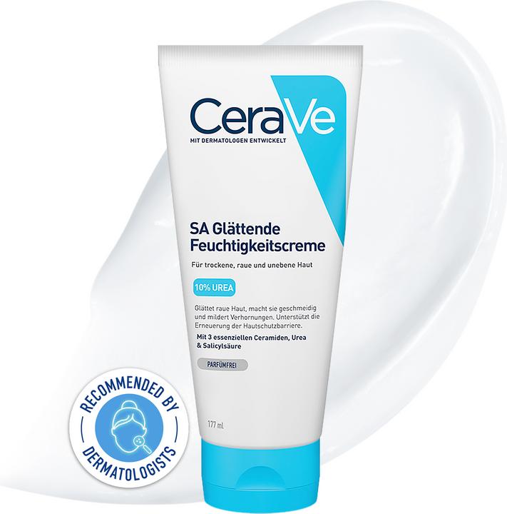 Actual product image CeraVe SA Urea Smoothing Moisturizing Cream (Body cream, 177 ml)