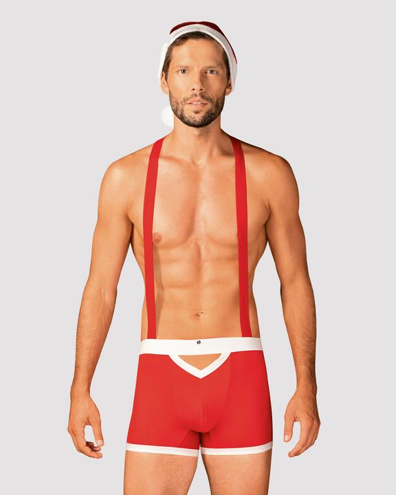 Immagine prodotto Obsessive Boxer di Mister Claus con bretelle e cappuccio (L, XL)