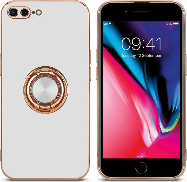 Actual product image Cadorabo Case for Apple iPhone 7 PLUS / 7S PLUS / 8 PLUS in TPU with camera protection and ring LM089 Style (Apple iPhone 7 Plus, Apple iPhone 7s Plus)