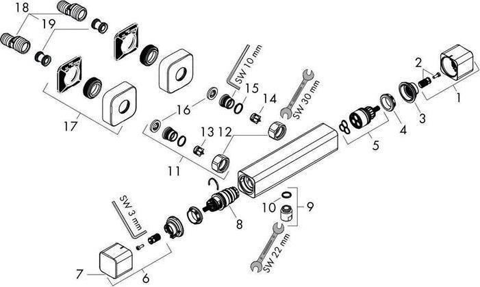 Image du produit hansgrohe Ecostat E Thermostat de douche apparent