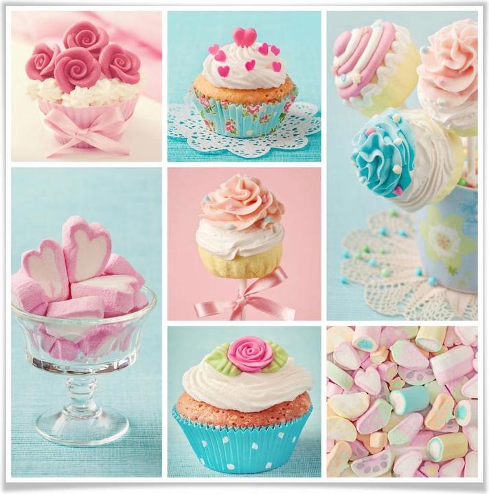 Produktbild Trenddeko Cupcake-Collage (70 x 70 cm)