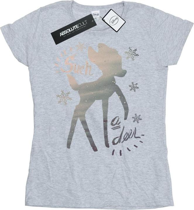 Actual product image Disney Womens/Ladies Bambi Winter Deer Cotton T-Shirt (XL)