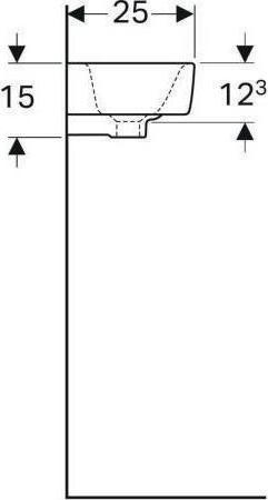 Produktbild Geberit Handwaschbecken Renova Compact Ablage links 50 cm wei 276350000 (250 mm, 500 mm)