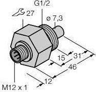 Immagine prodotto Turck Short nose set point flow switch,1/2in