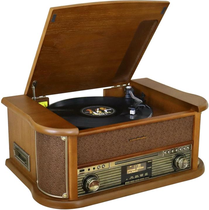 Soundmaster NR566BR (Plattenspieler, Bluetooth, CD Player, 2x 5 W)
