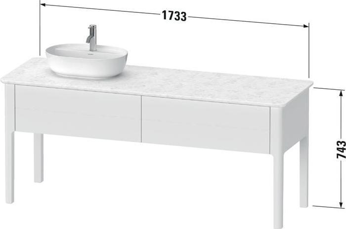 Image du produit Duravit Meuble sous-vasque LUV 743x1388x570mm Be re taupe satiné