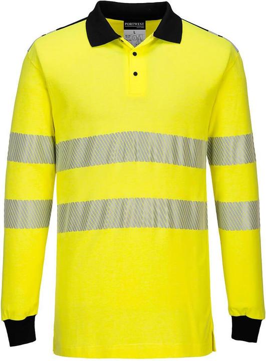 Image du produit Portwest Mens PW3 Flame Resistant Hi-Vis Long-Sleeved Polo Shirt (3XL)