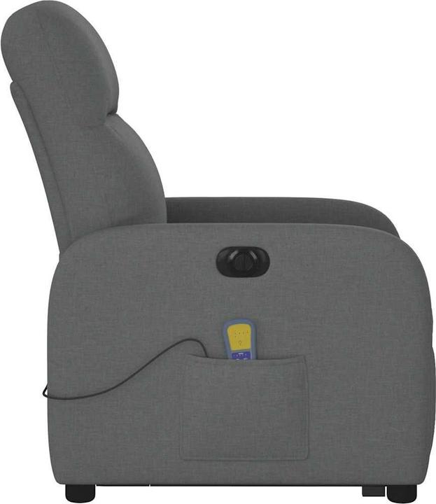 Produktbild VidaXL Elektrischer Massagesessel mit Aufstehhilfe Dunkelgrau Stoff