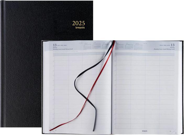 Image du produit Brepols Agenda Bremax 2 noir 1J/2P (A4, Allemand, Français, Anglais, Néerlandais)