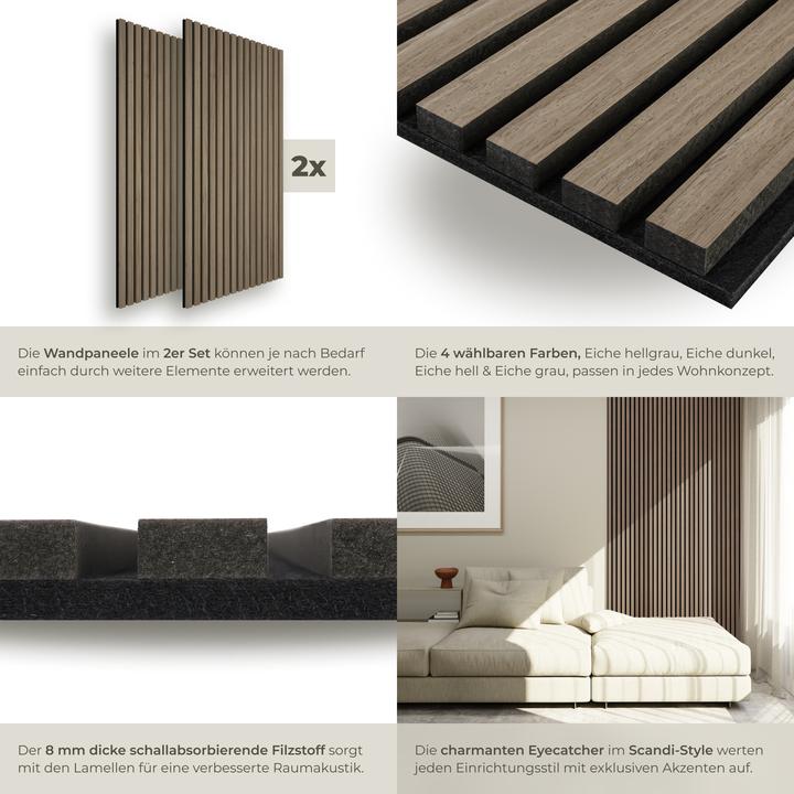 Produktbild tectake 2er Set Akustikpaneele Sonic Wall (2 Stk.)