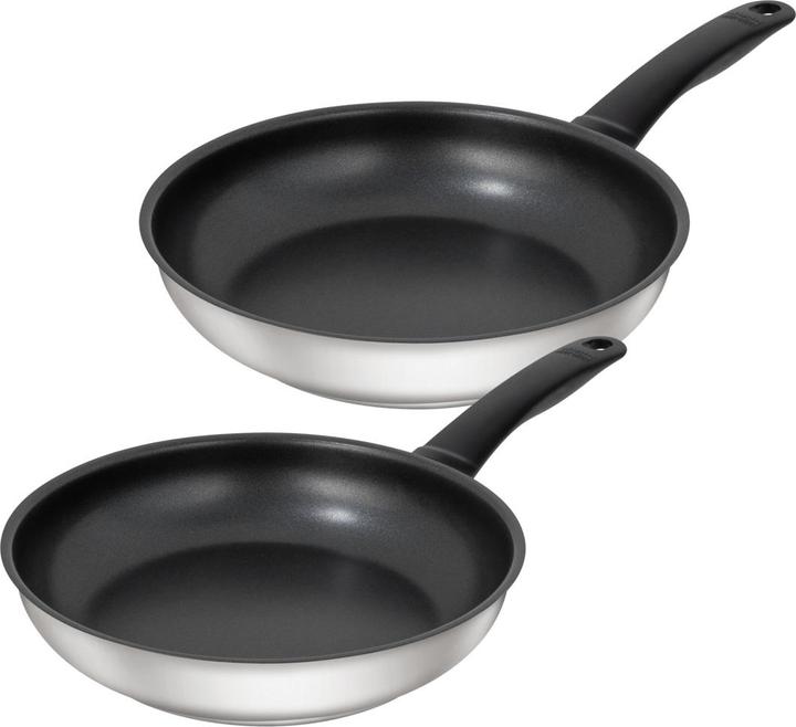 Productafbeelding Kuhn Rikon Klassieke koekenpannenset 24/28 cm (28 cm, Koekenpan, Roestvrij staal)