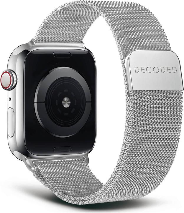 Actual product image Decoded Milanaise Traction Strap 42/44/45mm Titanium (44 mm, 45 mm, 49 mm, 46 mm, Stainless steel, Apple Watch Series 3, Apple Watch Series 2, Apple Watch Series 4, Apple Watch Series 10, Apple Watch Series 1, Apple Watch Series 5)