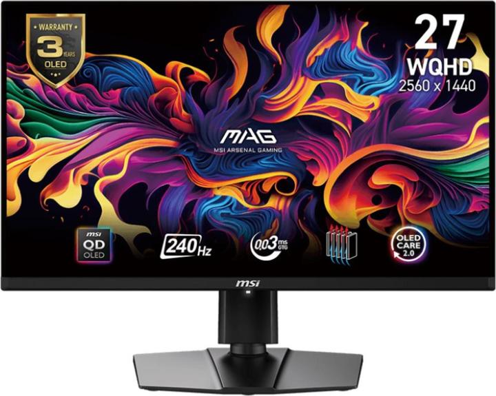 Actual product image MSI MAG 271QPXDE QD-OLED E2 (2560 x 1440 pixels, 26.50")