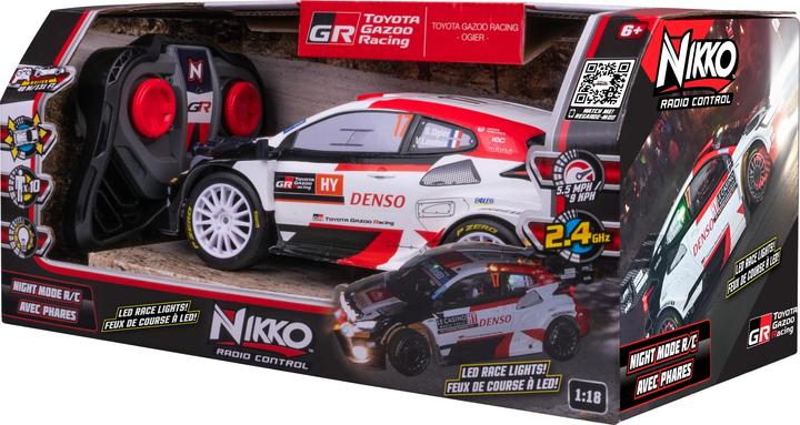 Immagine prodotto Nikko RC 10394 Night Mode Toyota Gazoo WRC, auto da rally telecomandata con dettagli realistici.