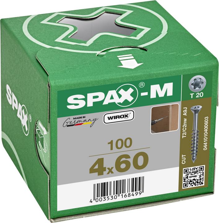 Productafbeelding Spax Zelftappende schroeven M SK T20 4,0x60 mm (100 Schroeven per stuk)