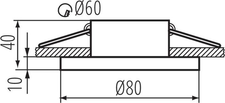 Immagine prodotto Kanlux Plafoniera FLINI IP44 DSO-W bianca rotonda senza cornice 33123 (G5.3)