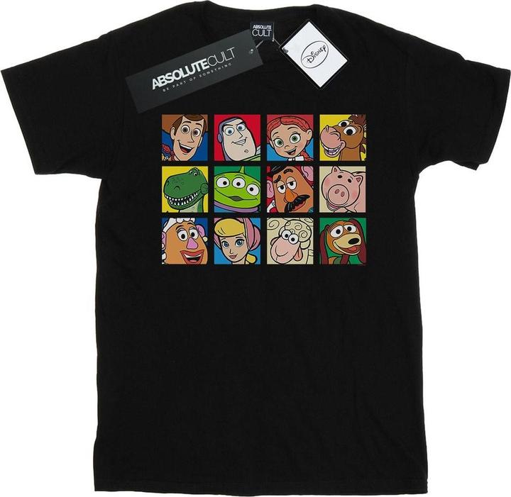 Actual product image Disney Womens/Ladies Toy Story Character Squares Cotton Boyfriend T-Shirt (M)