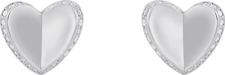 S.Oliver Ohrschmuck für Damen, 925 Sterling Silber, Zirkonia (synth.) | Herz (925er Silber)
