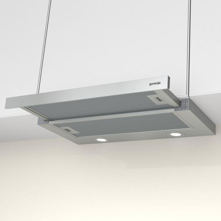 Actual product image Gorenje TH62E4X Dunstabzugshaube Halb eingebaut (Pullout) Edelstahl ³/h C (Flat-screen hood)