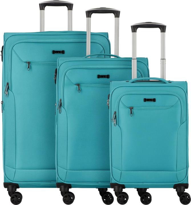 D&N Travel Line 6804 4-Rollen Kofferset 3tlg. (196 l, XL (ab 115l))