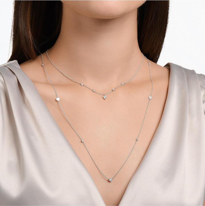 Actual product image Thomas Sabo Necklace with Hearts and White Stones Silver (925 silver, 85 - 90 cm)