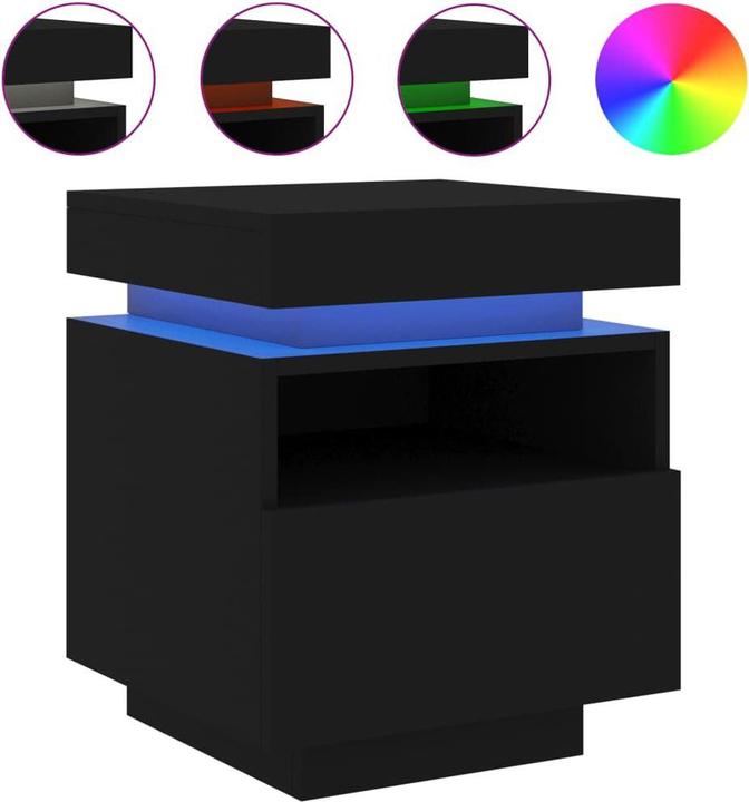Actual product image VidaXL Bedside cabinet with LED lights (39 x 40 x 48.5 cm)