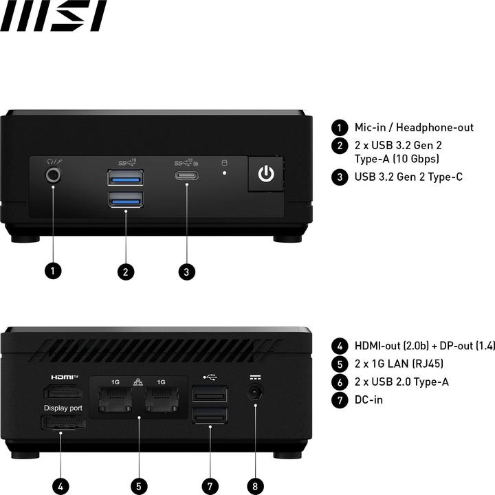 Produktbild MSI Cubi N ADL-007DE (Intel N100, 4 GB, 128 GB, Intel UHD Graphics)