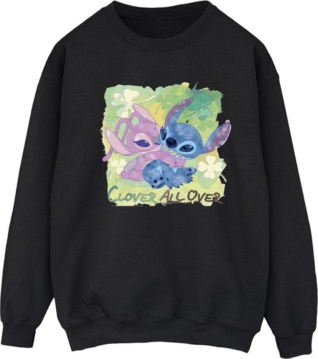 Disney Lilo And Stitch St Patrick's Day Clover Sweatshirt (L)