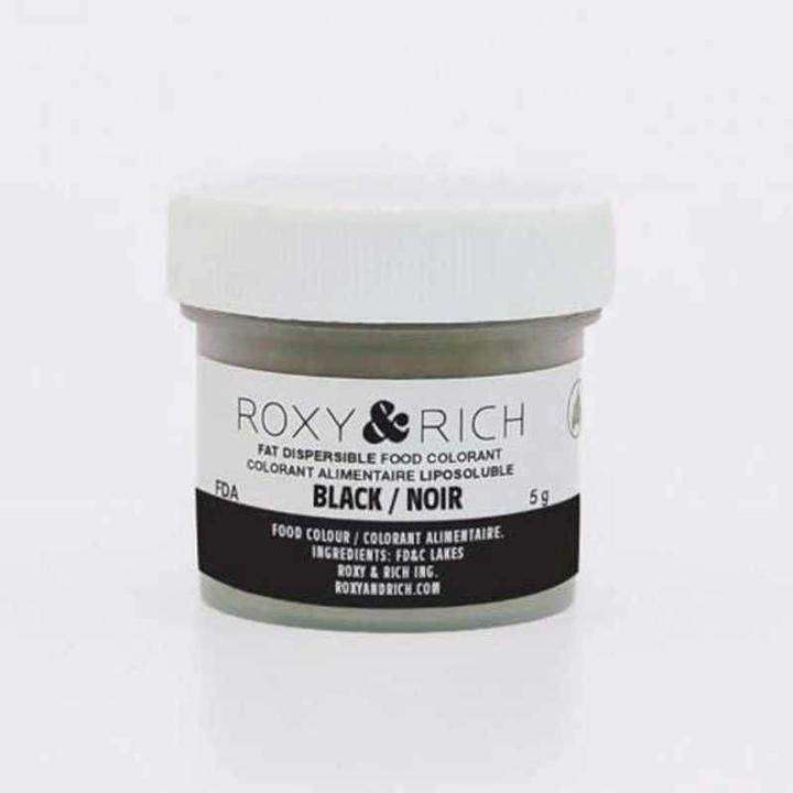 Image du produit Roxy & Rich Peinture en poudre soluble dans la graisse Noir pour chocolat