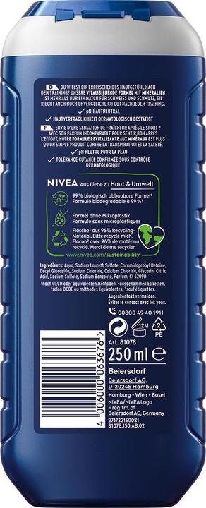 Immagine prodotto NIVEA Multipack Pflegedusche Sport (6 Stück)
