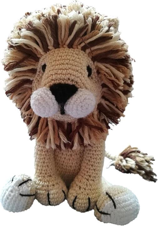 Immagine prodotto Natura Punto Leone all'uncinetto per bambini, peluche, fatto a mano (27 cm)