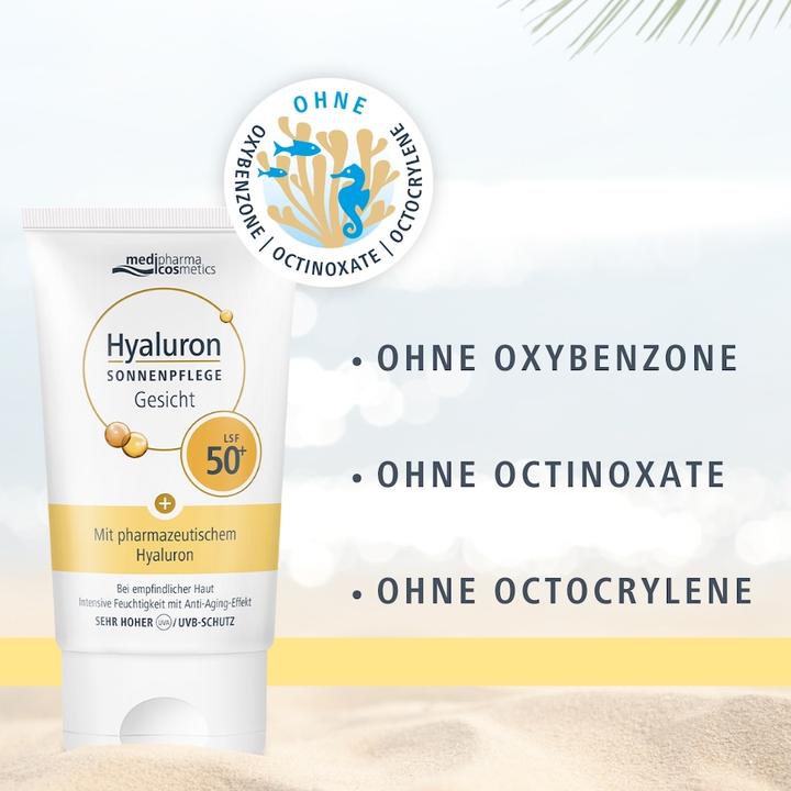 Produktbild Medipharma cosmetics Hyaluron Sonnenpflege Gesicht LSF 50+, 50 ml Creme (Sonnencreme, SPF 50+, 50 ml)