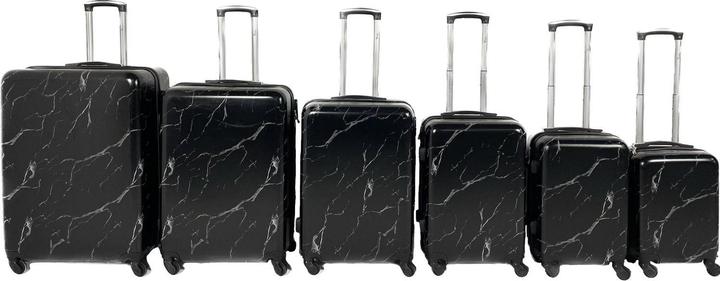 Produktbild Trolleymax Trolleymaxx Reisekoffer Marmor Schwarz Matt (M (50 - 90l))