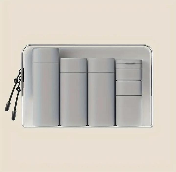 Actual product image Swissdetector Luxury cosmetic bottle set - Grey (Liquid bags)