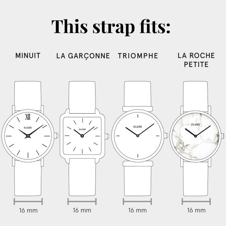 Produktbild Cluse Strap 16 mm (16 mm, Edelstahl)
