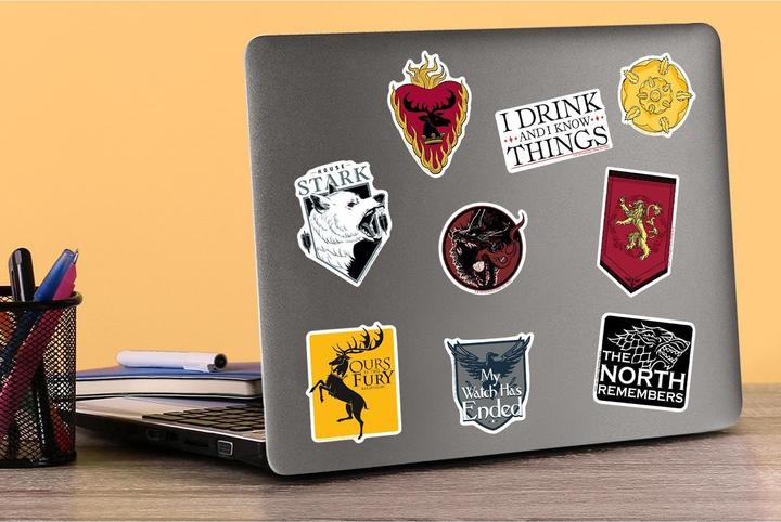 Actual product image Game of Thrones Deluxe Assorted Designs Stickers (Pack of 100)