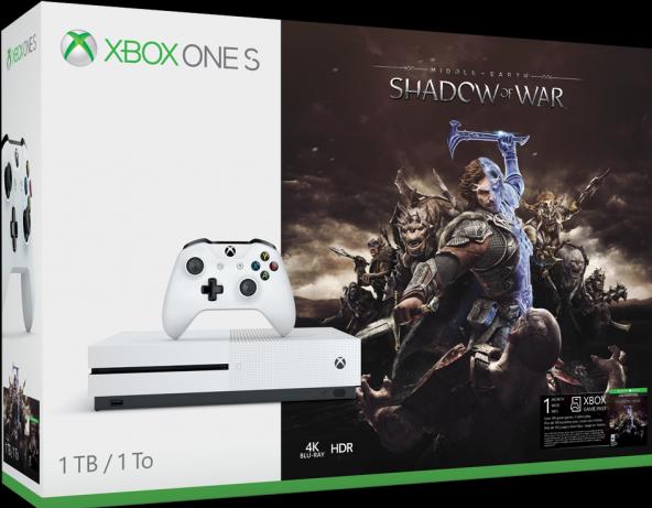 Microsoft Xbox One S 1TB + Shadow of War