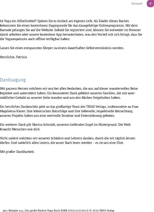 Produktbild Das grosse Rücken-Yoga-Buch (Deutsch, Patricia Römpke, Jutta Pietsch, 2024)