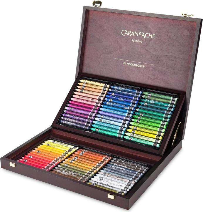 Produktbild Caran d'Ache Neocolor II Aquarelle Holzkoffer (Mehrfarbig, 84 x)
