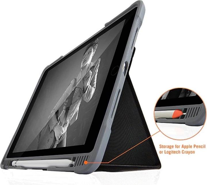 Actual product image STM Dux Plus DUO Case for Apple iPad 10.2" (2019) - black/transparent (iPad 2019 (7th gene))