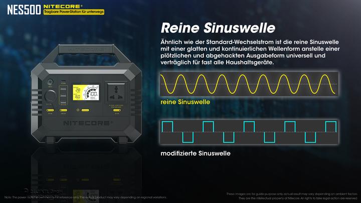 Produktbild Nitecore NES500 tragbares Stromaggregat fÃ¼r draussen (518 Wh)